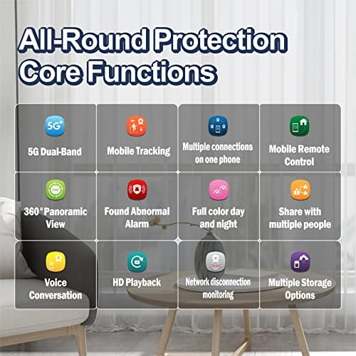 OwLUCK 3MP Light Bulb Security Camera 360° Wifi Outdoor & Indoor 5g-2.4ghz,Optiguard Light Bulb Camera Color Day&Night,Light Socket Security Camera Motion Detection,Wireless Lightbulb Easy To Install - Image 6