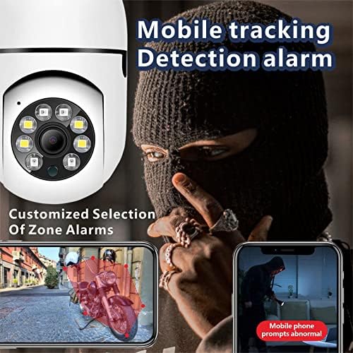 OwLUCK 3MP Light Bulb Security Camera 360° Wifi Outdoor & Indoor 5g-2.4ghz,Optiguard Light Bulb Camera Color Day&Night,Light Socket Security Camera Motion Detection,Wireless Lightbulb Easy To Install - Image 4