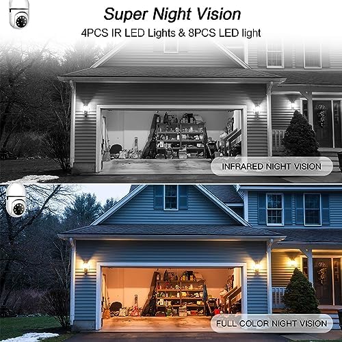 OwLUCK 3MP Light Bulb Security Camera 360° Wifi Outdoor & Indoor 5g-2.4ghz,Optiguard Light Bulb Camera Color Day&Night,Light Socket Security Camera Motion Detection,Wireless Lightbulb Easy To Install - Image 5