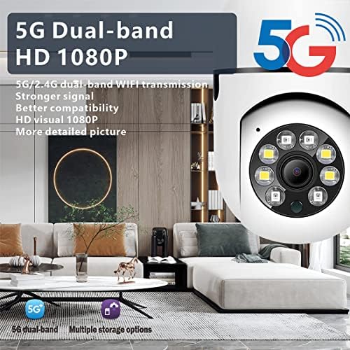 OwLUCK 3MP Light Bulb Security Camera 360° Wifi Outdoor & Indoor 5g-2.4ghz,Optiguard Light Bulb Camera Color Day&Night,Light Socket Security Camera Motion Detection,Wireless Lightbulb Easy To Install - Image 2